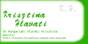 krisztina hlavati business card